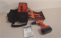 Black & Decker Cordless Drill W/ Bag &