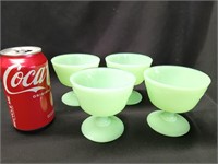 4 Jadeite footed Sherberts look at pictures