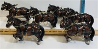 6 Vintage Carriage Horse Toys