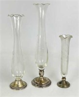 Weighted Sterling Bud Vases