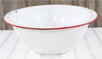 Red-Trimmed Enamel Bowl