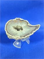 Natural Geode Agate Quartz With Stand