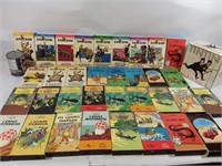 11 VHS Lucky Luke  et 30 VHS Tintin