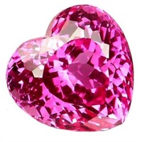 Lab Created Heart Pink Topaz 38.72 Cts - VVS