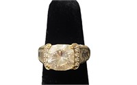 Round Cut CZ is 14K Gold Cocktail Ring