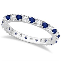 Classic Style, 14k White Gold Ring, with 0.26 Blue