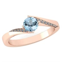 One Classic Style18k Rose Gold Ring, with 1.00 ctt