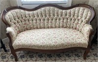 Carved Victorian Style Sofa
