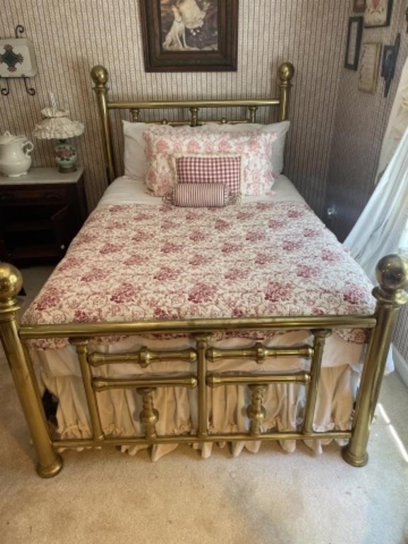 Hand Crafted Full Size Brass Bed