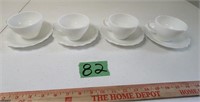 4 Corning Cups and Saucers