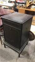 Antique Columbia phonograph with storage for
