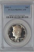 1989-S Kennedy 1/2 Dollar PCGS PR69DCAM