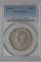 1964-D Kennedy 1/2 Dollar PCGS MS64