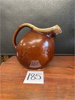VTG Hull pottery brown drip ball jug pitcher