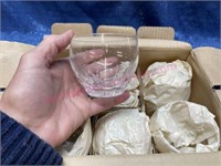 (6) Vtg Hoya Crystal party glasses in box
