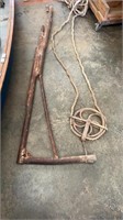 Old Pulley Lift Found In A Barn