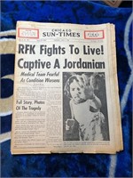 RFK Fights to Live-Chicago Sun Times 1968