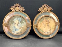 Victorian gold tone mirrored frames