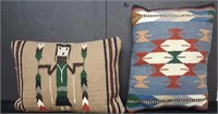 Wool El Paso Saddle Blanket Indian Pattern Pillows