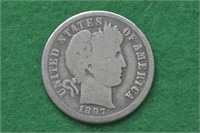 1897-O liberty Head Barber Dime