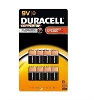 8Pk Duracell 9V Alkaline Batteries