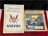 WESTERN UNION TELEGRAPH BLANKS & PRESIDENT BOOK 64