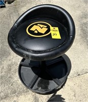 Black Rolling Work Stool