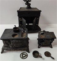 Vintage Miniature Cast Iron Stoves