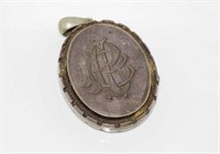 Vintage silver oval locket