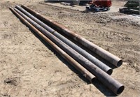 (3) Steel Pipes, 6"ID x 28ft-32ft & (1) 4" ID
