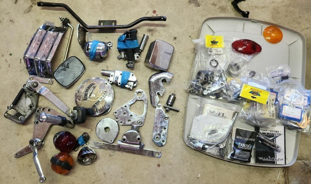 Assortment of Motorcycle Parts
