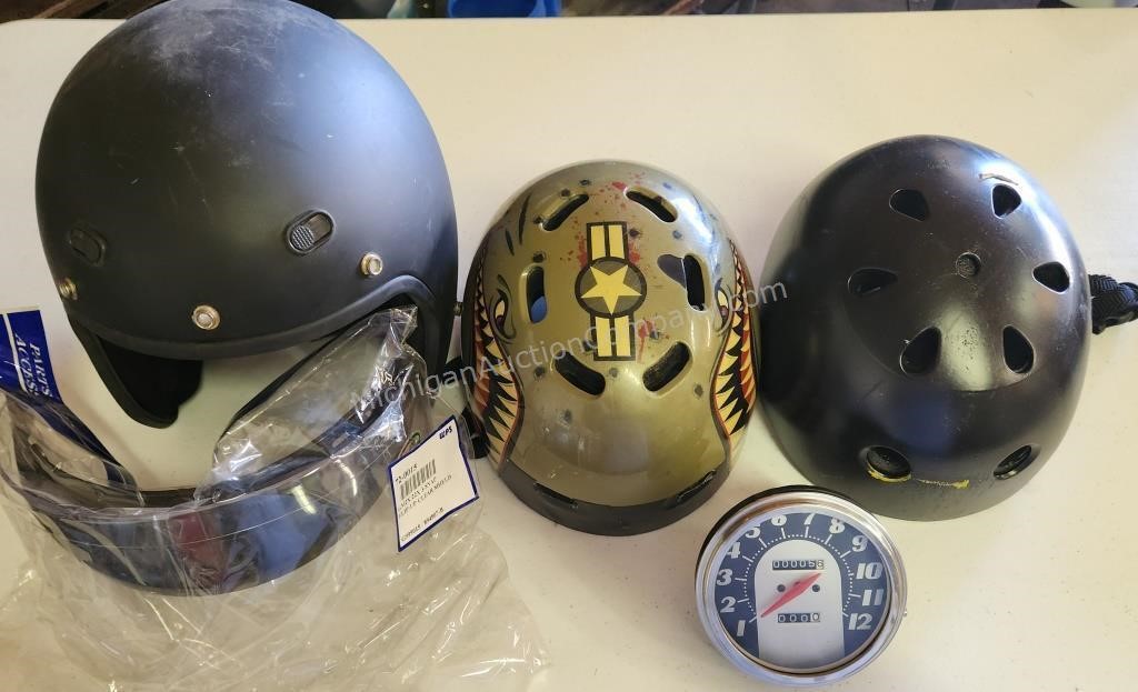 Motorcycle Helmet, New Face Guard & Bicycle Helmet
