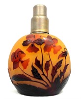 French Cameo Glass Perfume Lampe Berger Signed D'a