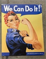 Rosie The Riveter We Can Do It Metal Sign