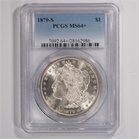 1879 S $1 Morgan MS64+ PCGS PQ Plus Grade!