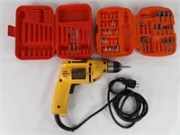 DeWalt 3/8" VSR Drill & Accessories