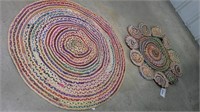2 PIECE ROUND WOVEN RUGS