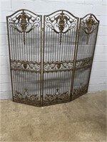 3 Pc. Ornate Metal Folding Screen