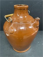 Vintage vinegar ceramic jug with handles. No lid.