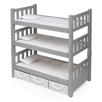 C1075  Badger Basket Doll Bunk Bed, Executive Gray