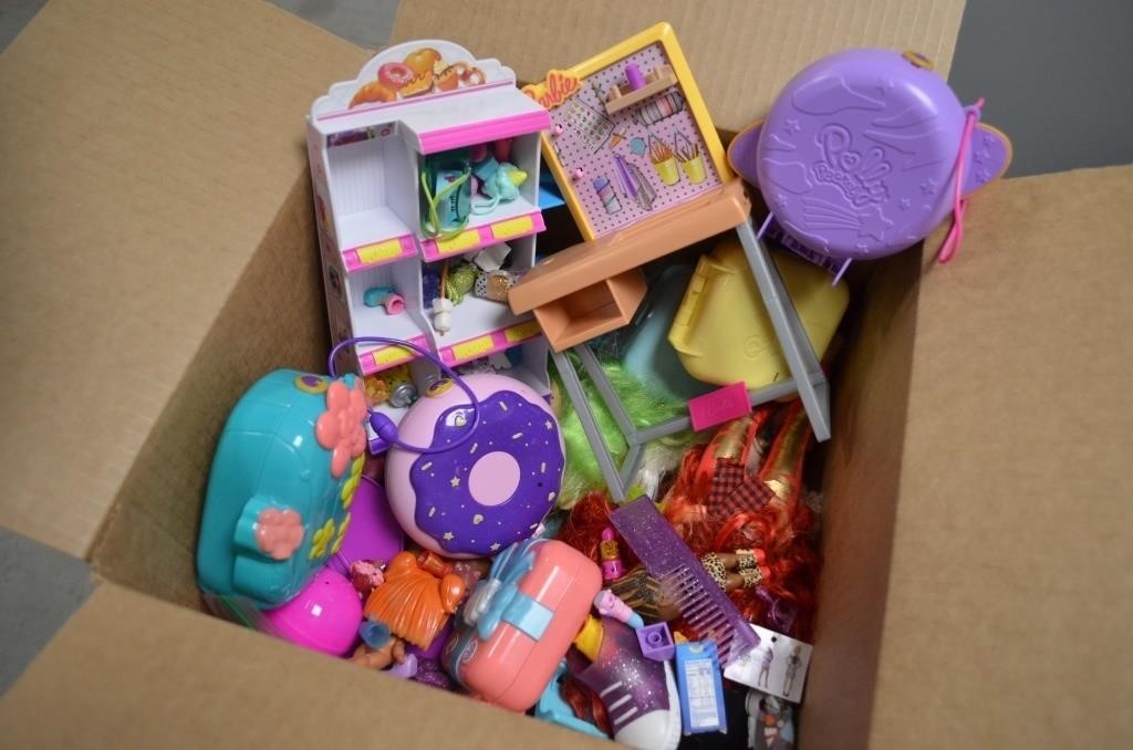 Box Lot of Dolls/Doll Accessories Including But