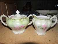 R. S. Prussia Red Star Creamer & Sugar