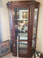 Corner Curio Cabinet w/ Glass Shelves