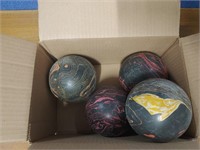 Set of 4 duck pin bowling balls