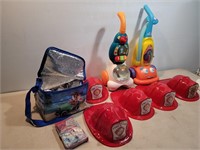Toys + 5 Firemans Toy Hats