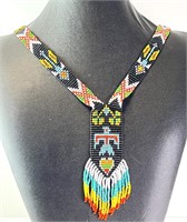 Vintage Native Hand Beaded Necklace (Tiyospaye)