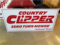 Country Clipper Zero Turn Mower Tin Sign