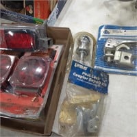 Trailer light kit, ball, and coupler repair kit