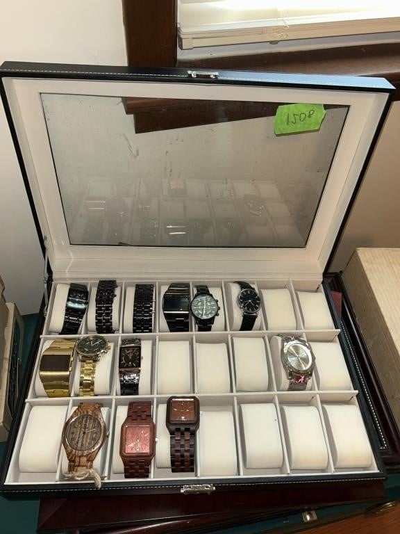 Watch case with various watches