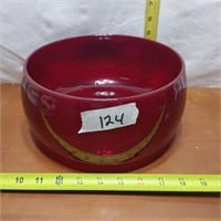 LARGE RED BOWL NO CHIPS GREAT CONDITION